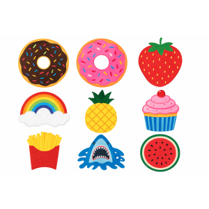 Toallas de playa redondas con diseños divertidos – Donas, frutas, tiburón y más – Microfibra ligera – Por Mayoreo W-DD-278