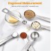Set de cucharas medidoras de acero inoxidable con medidas grabadas – Juego de 6 piezas para utensilios de cocina, para condimentar, Por Mayoreo  V2-100