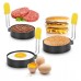 Molde Redondo multifuncional de Cocina para Hamburguesas, Huevos etc. – Antiadherente con Mango de Silicón – Práctico y Resistente – Por Mayoreo V2-101
