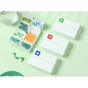 Organizador portátil de pastillas con 7 compartimentos caja de medicamentos| Ideal para viaje, oficina y uso diario, Por Mayoreo V2-168