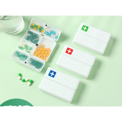 Organizador portátil de pastillas con 7 compartimentos caja de medicamentos| Ideal para viaje, oficina y uso diario, Por Mayoreo V2-168