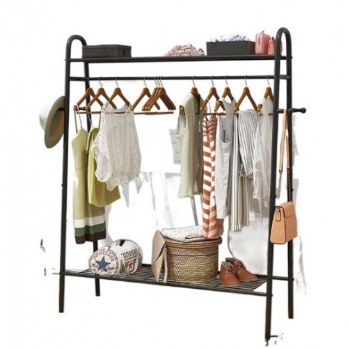 Perchero organizador con doble nivel para ropa y accesorios | Resistente, moderno y ahorra espacio. Por Mayoreo V2-YP-623