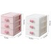Caja organizador multifuncional de Escritorio y con Moño Kawaii – Para almacenar de 3 capas 17.2*13.  2*15.7CM Por Mayoreo V3-049