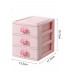 Caja organizador multifuncional de Escritorio y con Moño Kawaii – Para almacenar de 3 capas 17.2*13.  2*15.7CM Por Mayoreo V3-049