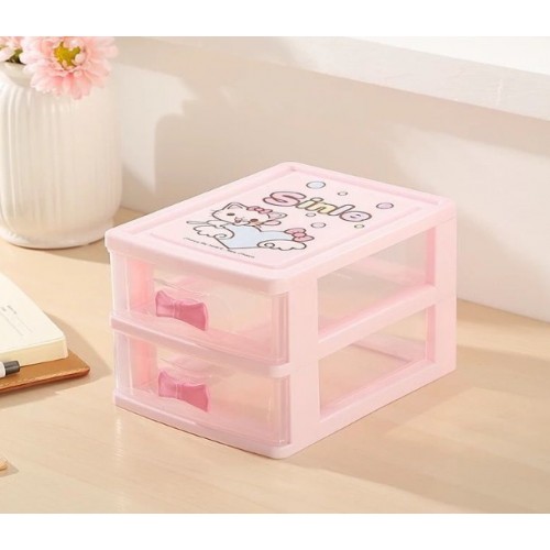 Caja de almacenamiento extraíble bonito y pequeño, para guardar joyas y papelería de 2 capas 17*14.  7*11Cm Por Mayoreo V3-050