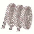 Cinta adhesiva decorativa tipo diamante – Efecto strass brillante  Rollo flexible de 1M – Por Mayoreo W-FTZ5098