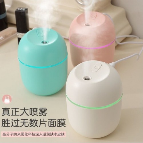 Humidificador difusor de aroma LED con diseño redondo portátil, mini vaporizador ultrasónico para hogar, oficina y recámara, Por Mayoreo  W-GJSQ1558