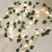 Guirnalda de hiedra artificial con hojas y luces LED cálidas, decoración colgante para pared, hogar, fiestas y eventos, Por Mayoreo W-JDJ532