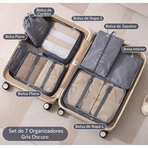 Bolsa de almacenamiento de viaje, bolsa portátil impermeable y de gran capacidad de ropa y equipaje para viajes de negocios de 6 pzs, Mayoreo W-RSN5120