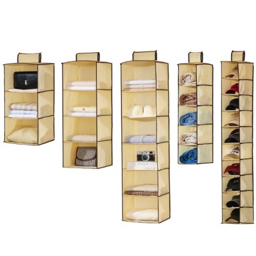 Organizador colgante para clóset – Múltiples compartimientos – Tela resistente bolsa de almacenamiento de 10 capas por Mayoreo  W-RSN5131