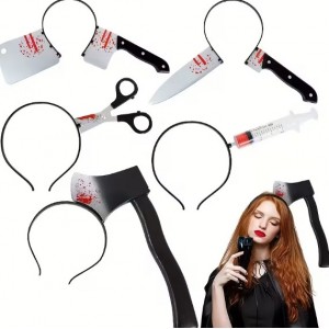 Diademas de Halloween  para el cabello con  Accesorios. ideal para disfraces y fiestas temáticas – Accesorio de terror de forma creativa- Por mayoreo 