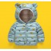 Chamarra acolchada para bebé con capucha y orejitas, diseño estampado en colores surtidos, ropa de invierno abrigadora y cómoda para niños y niñas. Por Mayoreo W-TMF2808 