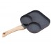 Sartén antiadherente multifuncional con 2 moldes circulares y plancha plana para cocina  en color gris, Por Mayoreo  WANG-17