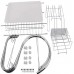 Escurridor metálico cromado de 2 niveles para platos, tazas y cubiertos. Resistente, práctico y elegante para tu cocina. Por Mayoreo  WL264-38