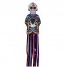 Set de decoraciones colgantes con diseños de calaveras mexicanas, estilo catrina y mariachi, acompañadas de tiras metálicas en colores vivos. Por Mayoreo 