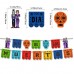 Banderines colgantes de papel picado Día de Muertos con calaveras y colores vivos – Decoración mexicana para altar y fiesta Por Mayoreo WSJ-8528