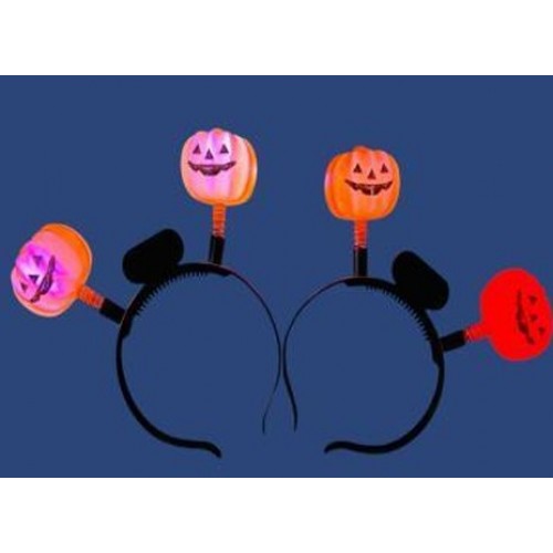Diadema luminosa con forma de linterna de calabaza de Halloween, Accesorios para Halloween Por Mayoreo WSJPP-T001
