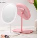 Espejo de tocador con luz LED táctil regulable, diseño ovalado portátil con base organizadora para maquillaje y cuidado personal- Por Mayoreo  WSM-2595