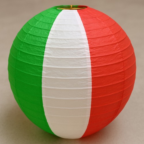 Globo de Cantolla Mexicano Tricolor Verde Blanco y Rojo para Fiestas Patrias, Hecho de Papel de China Artesanal, Ideal para Eventos Nocturnos y Celebraciones Mexicanas- 40cm, Por Mayoreo M6294-6
