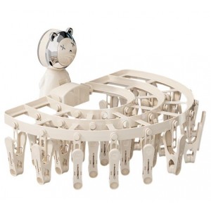 Tendedero multifuncional colgante giratorio con 24 pinzas | Organizador para ropa pequeña | Ideal para calcetas, ropa interior. y estable para uso diario en interiores o exteriores. Por Mayoreo YD144