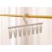 Colgador portátil con 8 pinzas para ropa interior, calcetas y prendas pequeñas, diseño compacto y resistente. Gancho superior y pinzas antideslizantes Por Mayoreo YD145