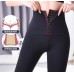 Pantalones  de yoga ajustados de alta elasticidad con botones para mujer para correr para hacer ejercicios al aire libre por Mayoreo YHH-123-0