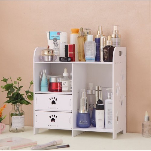 Caja de almacenamiento, estante de escritorio tocador Portátil de Escritorio para Cosméticos multifuncional, 38*17*38cm Por Mayoreo YZ25011908 