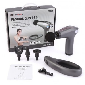Pistola de Masaje Profesional Fascial Gun Pro con Mango Largo Desmontable, Masajeador Muscular de Alta Potencia para Espalda, Cuello y Piernas- Por Mayoreo bld-326