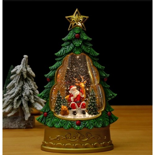 Lámpara navideña musical luminosa con diseño de árbol - Decoración con luces y figuras. Por Mayoreo D-20967