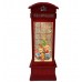 Farol navideño tipo caseta telefónica con luz LED, adorno con muñeco de nieve y escarcha brillante para decoración de hogar y fiestas. Po Mayoreo D-21664 