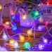 Guirnalda de luces LED con esferas multicolor. Perfecta para decorar fiestas, habitaciones, ventanas y ambientes navideños. Por MayoreoD-22089  