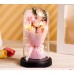 Rosa de Jabón Acrílica con Flores Preservadas y Luces LED – Recargable Azul/Rosa – 7 Flores- Por Mayoreo LED942