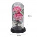 Ramo de rosas de jabón con luces LED cálidas en cúpula acrílica – Regalo romántico y decorativo – Por Mayoreo LED946