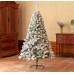 Árbol navideño nevado frondoso tipo pino artificial con base metálica, diseño realista de 850 ramas 210cm, Por Mayoreo SDS111