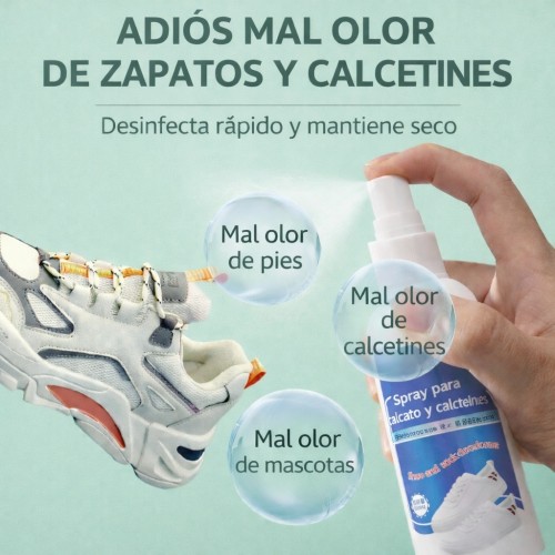 Desodorante spray para zapatos, calcetines para eliminar el sudor y mal olores,Mayoreo W-RJTQ6192