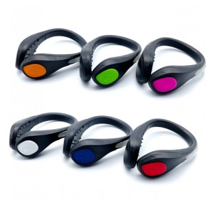Clip LED luminoso intermitente recargable por USB, ideal para colocar en calzado o tobillo y mejorar la visibilidad durante caminatas,  con botón de encendido por Mayoreo TY401