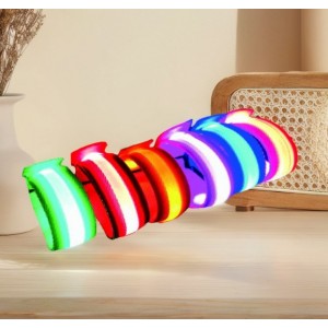 Pulsera LED de Nailon, Seguridad Nocturna Deportiva, Ajustable con Luz, Colores Surtidos por Mayoreo TY405