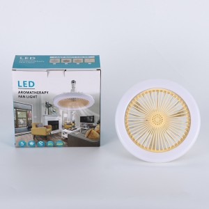 Lámpara LED con ventilador multifunción 2 en 1, diseñada para iluminar y refrescar espacios interiores de manera práctica y moderna- por mayoreo