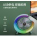 Ventilador de escritorio pequeño con marquesina de colorido con carga USB recargabble por mayoreo 1691405