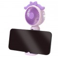 Mini ventilador portátil con diseño de dibujos animados recargable con soporte por mayoreo 692370