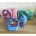 Lonchera portatil con compartimentos apta para microonda de dibujos animados por mayoreo 7804