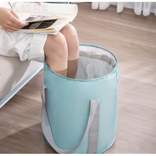 Cubo plegable multifuncional para baño de pies, cubo profundo con aislamiento bolsa portátil para baño de pies plegable 882506