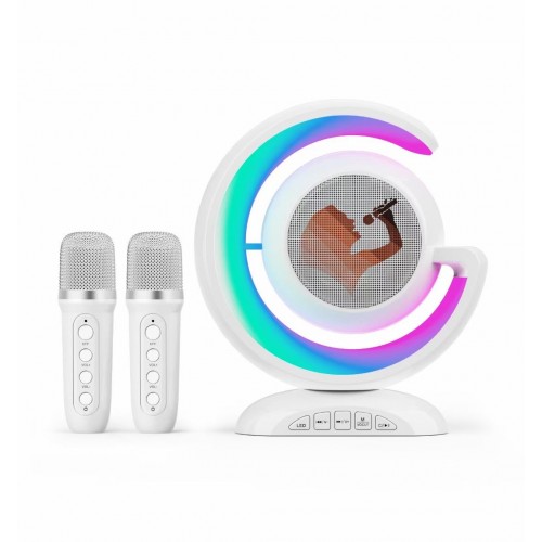 BOCINA BLUETOOTH KARAOKE CON LUZ YMICROFONO