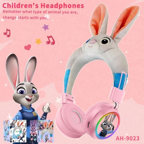 Audifonos inalambricos, audiculares Bluetooth AH-9023 con dibujos animados creativos de peluche para niños y estudiantes Mayoreo. 