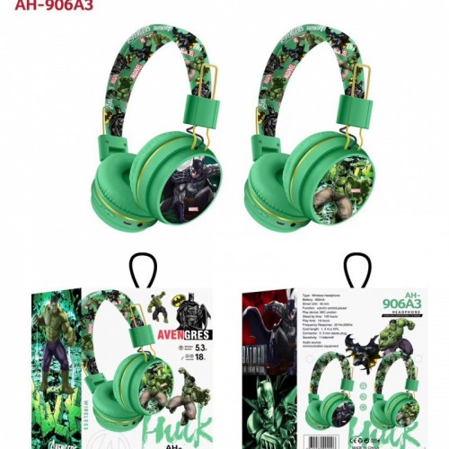 Audifonos inalambricos, de tipo diadema recargables USB de diferentes modelos de SuperHeroes,MAYOREO.