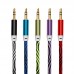 Cable Auxiliar 3 Metros, 3.5mm Audio Macho Reforzado Agujeta, diferentes colores,MAYOREO.