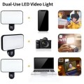 Cubo de luz LED con pinza, 3 tonos ajustables (cálido, neutro y frío), recargable por USB Tipo-C, ideal para selfies o videollamadas, venta por mayoreo