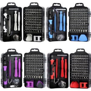 Set profesional de destornilladores de precisión con estuche portátil, incluye múltiples puntas magnéticas y herramientas auxiliares para reparación de celulares venta al por mayor CL-GJ-322