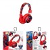 Audifonos inalambricos, tipo diadema USB recargables rojos, diferentes modelos de SuperHeroes,MAYOREO  