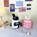 Termo infantil animalitos 3D con correa | Botella térmica 900ml para niños. Por Mayoreo JM008